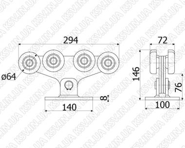 1240. Каретка несуча 95×81