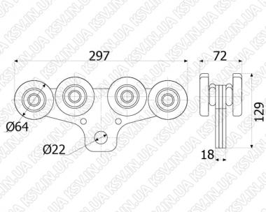 1252. Каретка несуча Б (95×81, 800 кг)