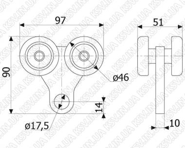 1260. Каретка несуча 3Бм. Для фарбувальної камери