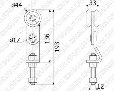 1271. Каретка СТРІКС С1 (42×54, 200 кг)