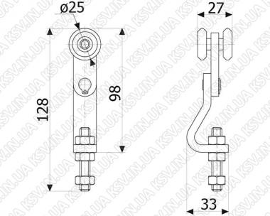 1281. Каретка СТРІКС М1(34×30, 100 кг)