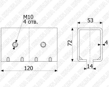 1293.Кронштейн СТРІКС С з’єднувальний (42×54)