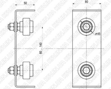 1320. Обмежувач №2 (2 ролика, 500 кг)