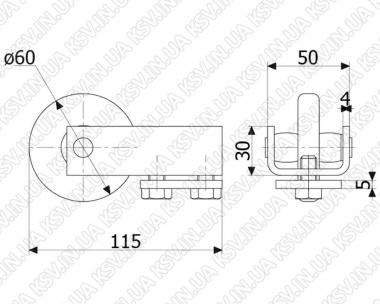 1540. Кінцевий ролик М №2 (500 кг)