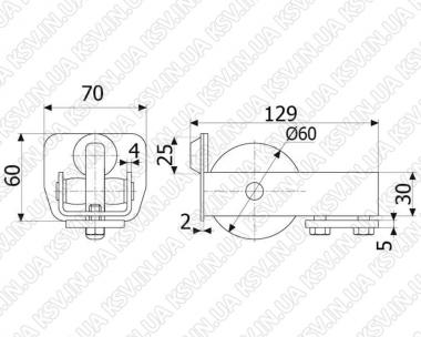 1542. Кінцевий ролик АМ №2 (500 кг)