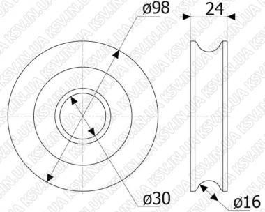 3741. Кронштейн зовнішній Альфа 100 (d98, КРУГЛЯК)