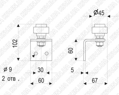 4212. Обмежувач U (1 ролик, 500 кг)