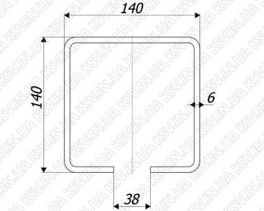 5100. Напрямна ГРАНД (140×140×6.0, 1400 кг, МЕТР)